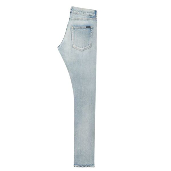 SAINT LAURENT SLIM FIT JEANS IN SANTA MONICA BLUE DENIM - Image 2