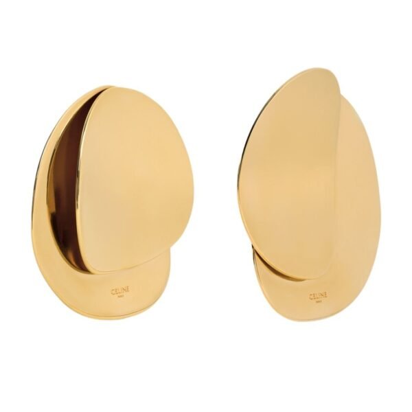 CELINE PETALE EARRINGS IN BRASS WITH GOLD FINISH - Image 2