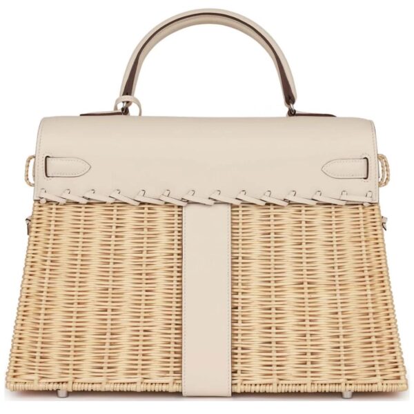 HERMÈS PICNIC KELLY 35 NATA SWIFT PALLADIUM HARDWARE - Image 2