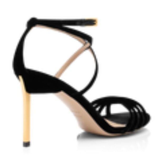 TOM FORD VELVET IDA SANDAL BLACK - Image 2