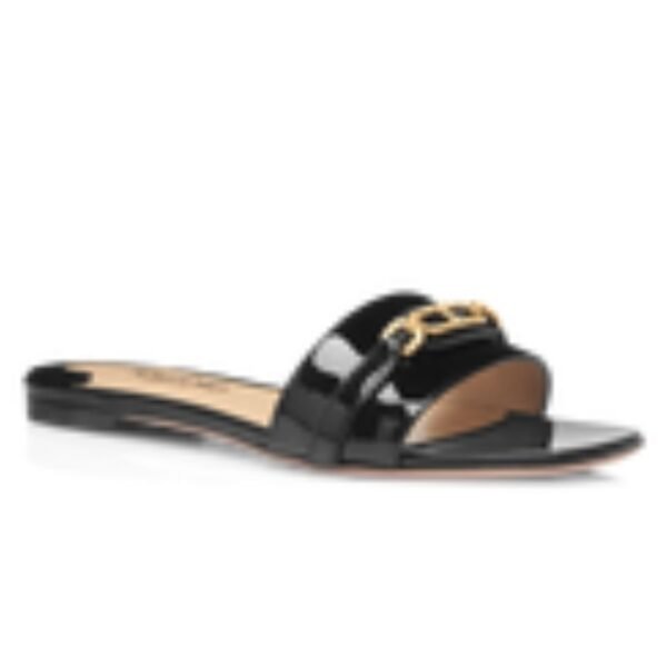 TOM FORD PATENT LEATHER WHITNEY SLIDE BLACK - Image 2