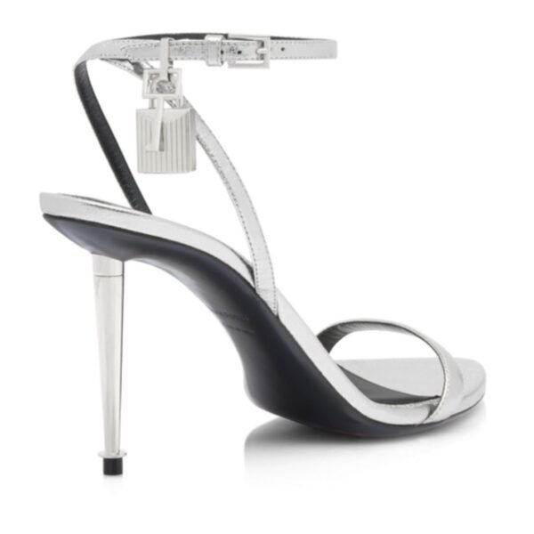 TOM FORD LAMINATED NAPPA LEATHER PADLOCK SANDAL - Image 2