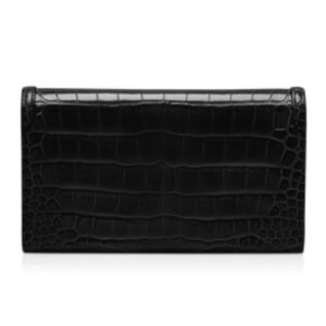 TOM FORD SHINY STAMPED CROCODILE LEATHER WALLIS WALLET ON STRAP