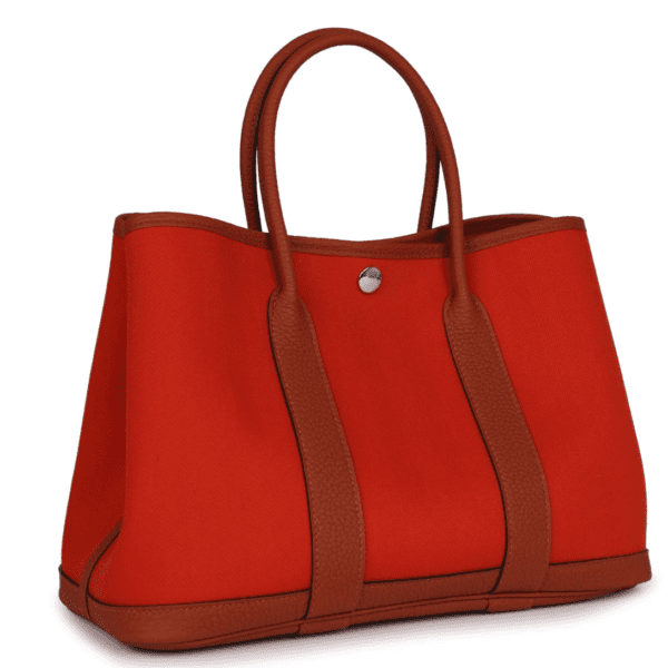 HERMÈS GARDEN PARTY 30 TERRE BATTUE AND CUIVRE TOILE CANVAS AND NEGONDA PALLADIUM HARDWARE - Image 3