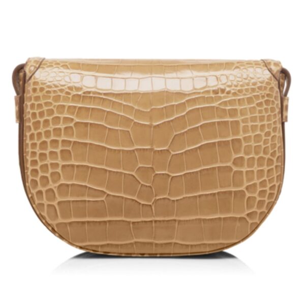TOM FORD SHINY STAMPED CROCODILE LEATHER WALLIS CROSSBODY BAG LIGHT BEIGE - Image 4