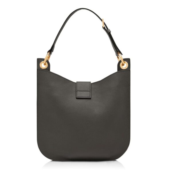 TOM FORD GRAIN LEATHER TARA SMALL CROSSBODY GRAPHITE - Image 4