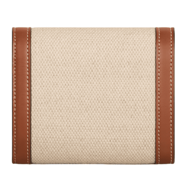 CELINE SMALL FLAP WALLET TRIOMPHE IN TEXTILE AND CALFSKIN - Image 2