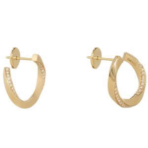 CELINE TORSION EARRINGS IN YELLOW GOLD AND DIAMONDS