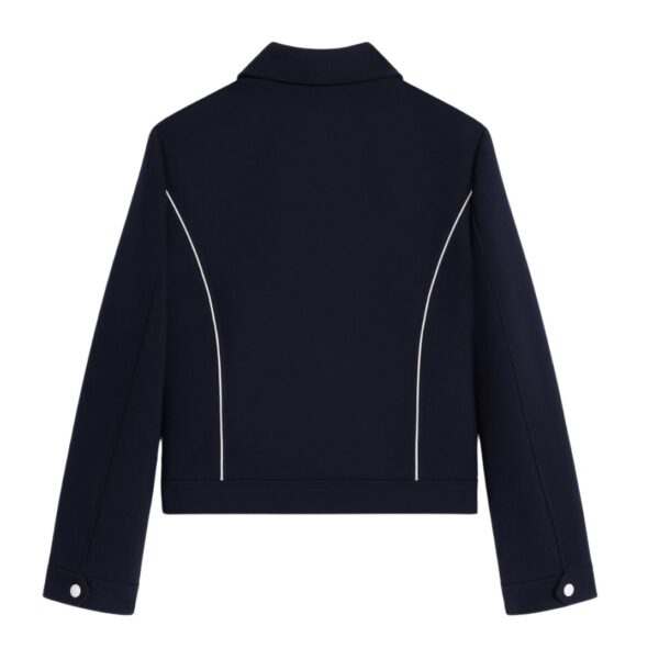 CELINE CHELSEA BLOUSON JACKET IN GAUFFERED DOUBLE WOOL - Image 2