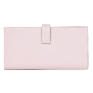 HERMÈS BEARN GUSSET LONG WALLET MAUVE PALE EPSOM PALLADIUM HARDWARE