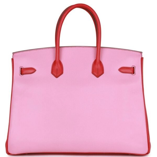 PRE-OWNED HERMÈS SPECIAL ORDER (HSS) BIRKIN 35 BUBBLEGUM AND BOUGAINVILLEA EPSOM PALLADIUM HARDWARE - Image 2