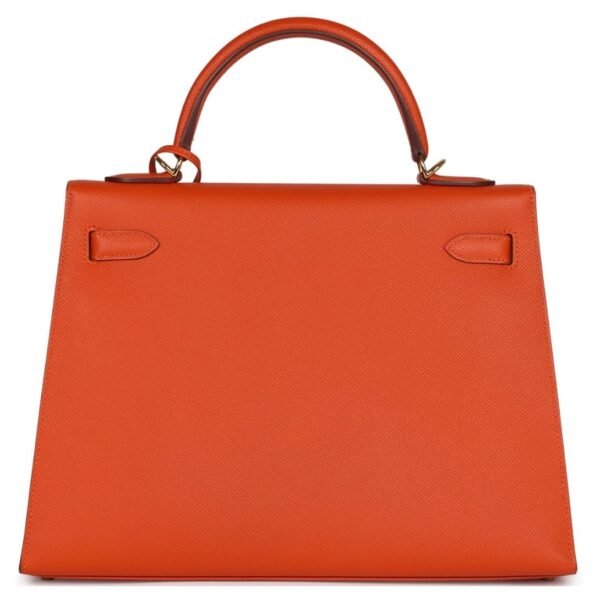 PRE-OWNED HERMÈS KELLY SELLIER 32 FEU EPSOM GOLD HARDWARE - Image 2