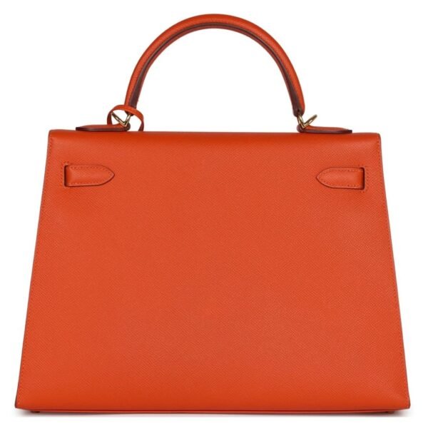 PRE-OWNED HERMÈS KELLY SELLIER 32 FEU EPSOM GOLD HARDWARE - Image 2