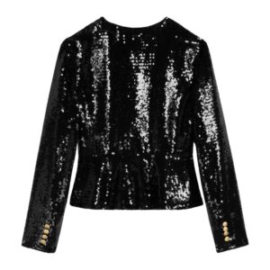 CELINE EMBROIDERED CHELSEA JACKET IN SILK MUSLIN