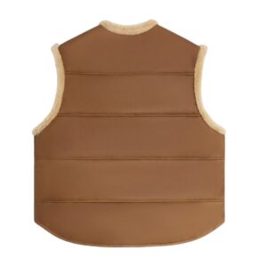 CELINE OVERSIZED SLEEVELESS JACKET IN CURLY LAMBSKIN