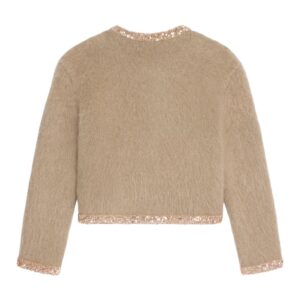 CELINE EMBROIDERED CARDIGAN JACKET IN BRUSHED MOHAIR