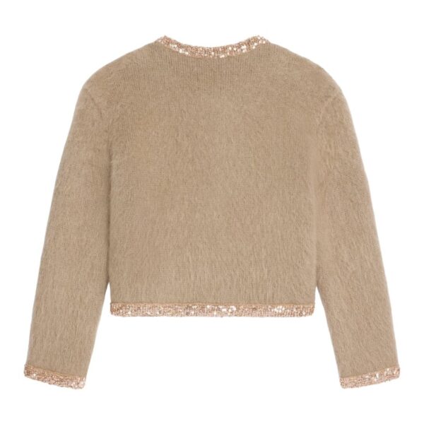 CELINE EMBROIDERED CARDIGAN JACKET IN BRUSHED MOHAIR - Image 2