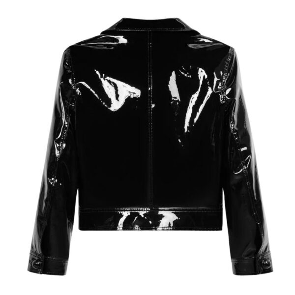 CELINE STRAIGHT BLOUSON JACKET IN PATENT LAMBSKIN LEATHER - Image 2