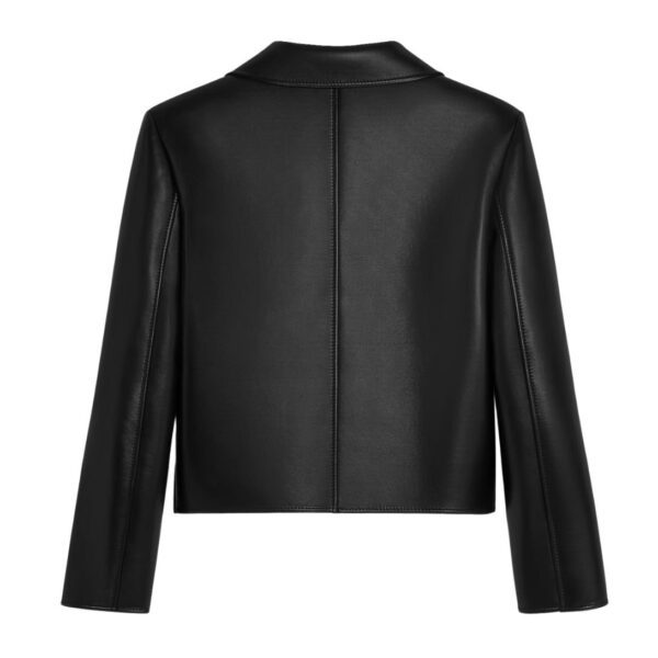 CELINE JACKET WITH CLAUDINE COLLAR IN SOFT LAMBSKIN - Image 2