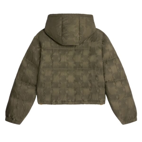 CELINE CROPPED TRIOMPHE DOWN JACKET IN LIGHTWEIGHT NYLON - Image 2