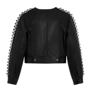 CELINE EMBROIDERED BLOUSON JACKET IN SOFT LAMBSKIN