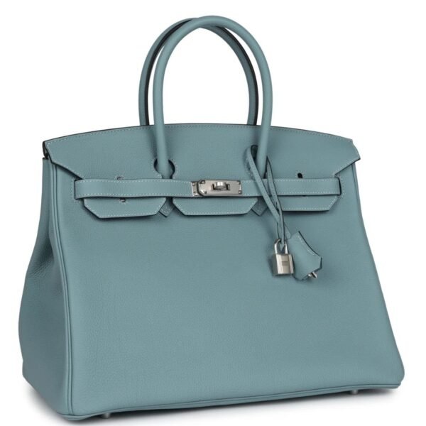 HERMÈS BIRKIN 35 CIEL TOGO PALLADIUM HARDWARE - Image 3
