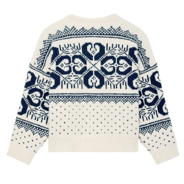 CELINE CREW NECK SWEATER IN FAIR ISLE WOOL AND CASHMERE - Image 2