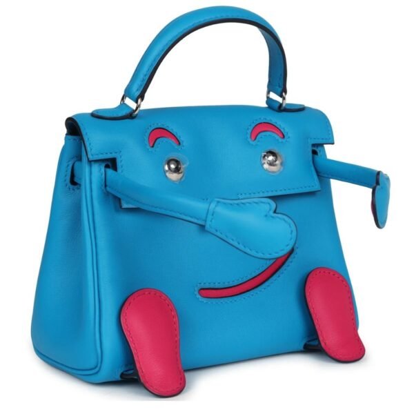 HERMÈS QUELLE IDOLLE KELLY DOLL BLEU FRIDA AND ROSE EXTREME SWIFT PALLADIUM HARDWARE - Image 3
