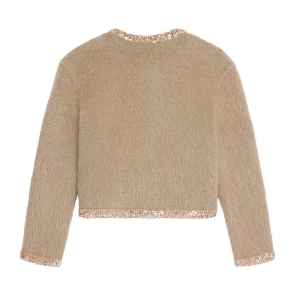 CELINE EMBROIDERED CARDIGAN JACKET IN BRUSHED MOHAIR - Image 2