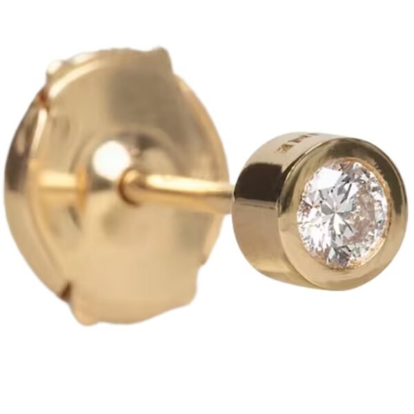 CELINE SENTIMENTAL BRILLANT STUD IN YELLOW GOLD AND DIAMOND - Image 2