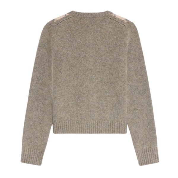 CELINE CARDIGAN IN ARGYLE ALPACA WOOL - Image 2