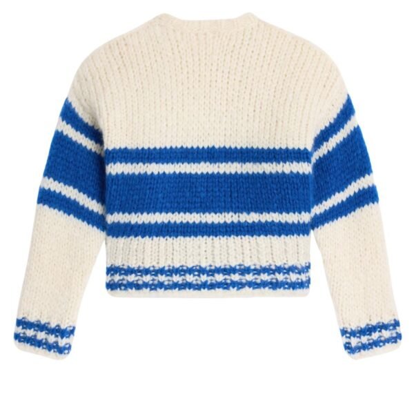 CELINE STRIPED CREW NECK SWEATER IN CHUNKY MOHAIR AND WOOL - Image 2
