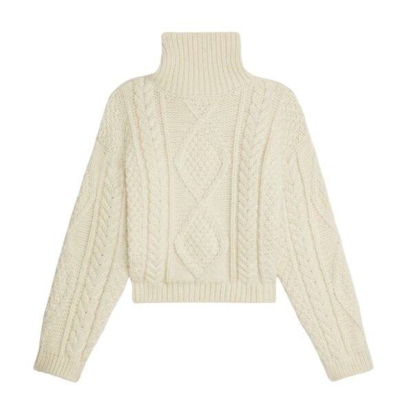 CELINE HIGH NECK SWEATER IN ARAN ALPACA WOOL - Image 2