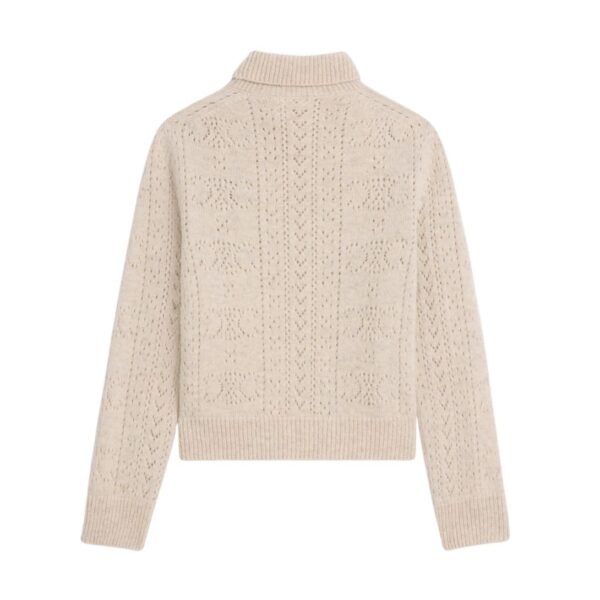CELINE TURTLENECK SWEATER IN SHETLAND POINTELLE - Image 2