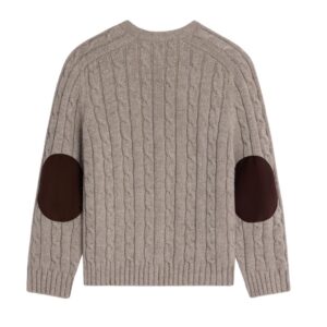 CELINE CABLE-KNIT TRIOMPHE CARDIGAN IN CASHMERE