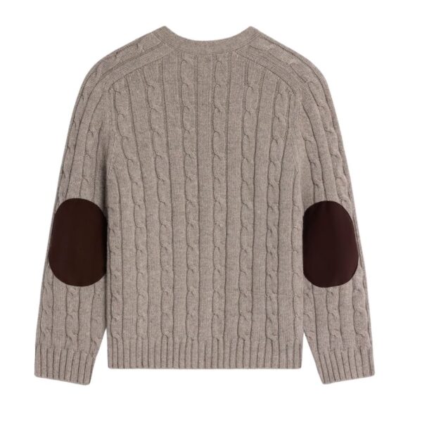 CELINE CABLE-KNIT TRIOMPHE CARDIGAN IN CASHMERE - Image 2