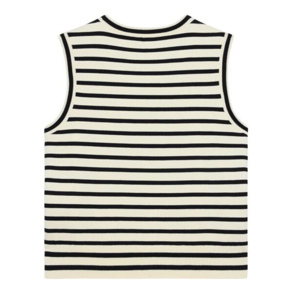 CELINE TRIOMPHE SLEEEVESS MARINIÈRE SWEATER IN WOOL - Image 2