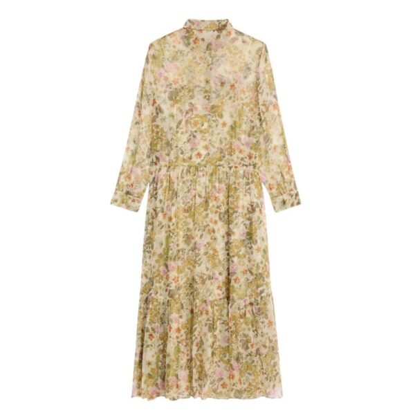 CELINE LONG SHIRT DRESS IN SILK CREPON - Image 2