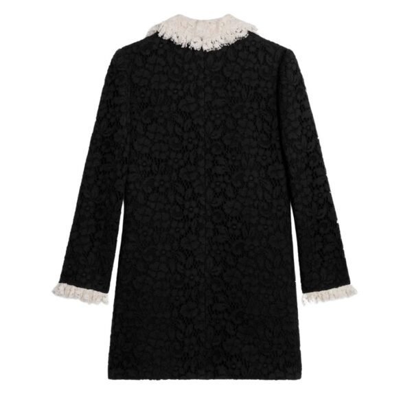 CELINE TRAPEZE MINI DRESS IN FLORAL GUIPURE - Image 2