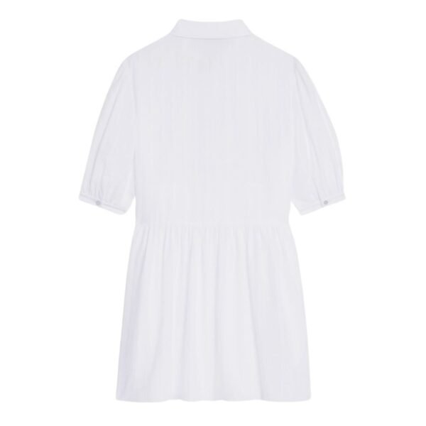 CELINE BABYDOLL MINI DRESS IN STRIPED COTTON VOILE - Image 2