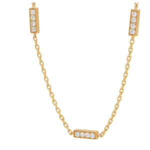 CELINE LINE TRIPLE BRACELET IN YELLOW GOLD AND DIAMONDS