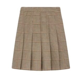 CELINE PLEATED SKIRT IN HOUNDSTOOTH WOOL