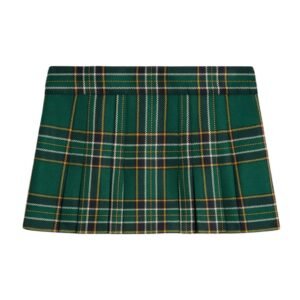 CELINE PLEATED MINI SKIRT IN TARTAN WOOL