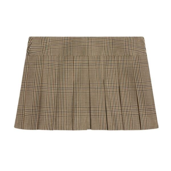 CELINE PLEATED BANDEAU MINI SKIRT IN LINEN AND WOOL - Image 2