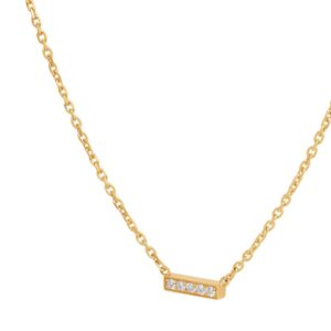 CELINE LINE NECKLACE IN YELLOW GOLD AND DIAMONDS