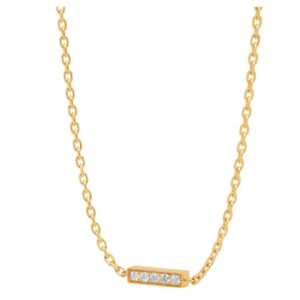CELINE LINE BRACELET IN YELLOW GOLD AND DIAMONDS