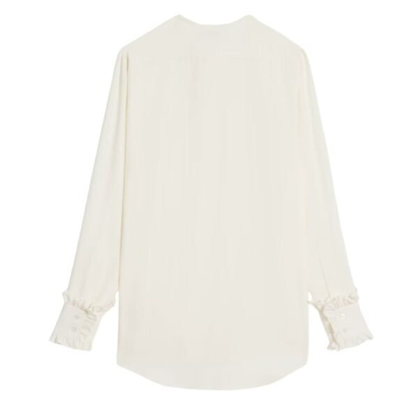 CELINE FRILLED ROMY SHIRT IN SILK CREPE AND ACETATE - Image 2