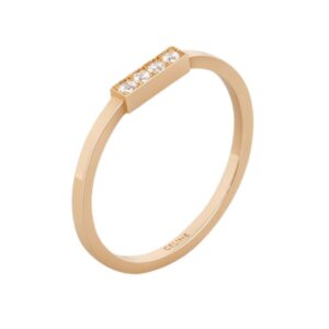 CELINE LINE RING IN YELLOW GOLD AND DIAMONDS