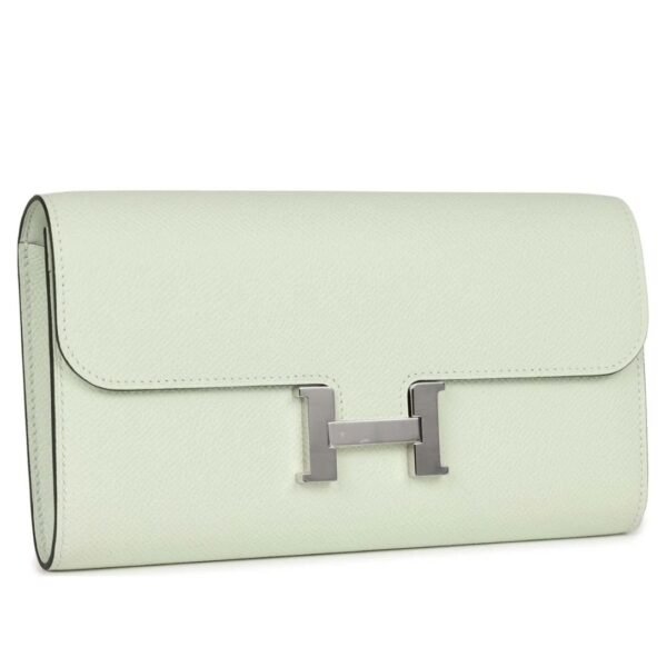 HERMÈS CONSTANCE WALLET TO GO VERT FIZZ EPSOM PALLADIUM HARDWARE - Image 2