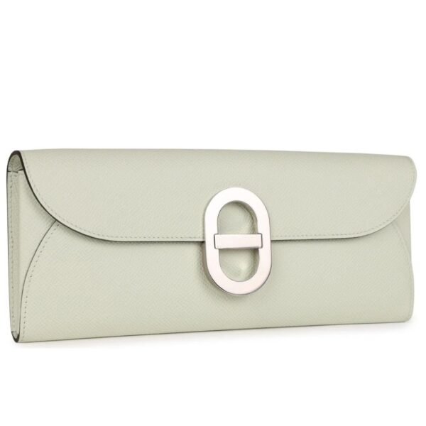 HERMÈS CHAINE D'ANCRE WALLET TO GO VERT FIZZ EPSOM PALLADIUM HARDWARE - Image 2